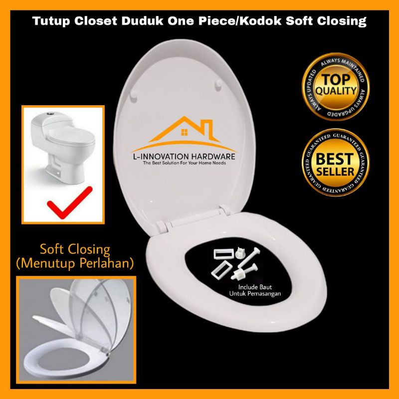 Jual Tutup Closet Duduk Soft Close Toilet Seat Cover Model Toto Kloset