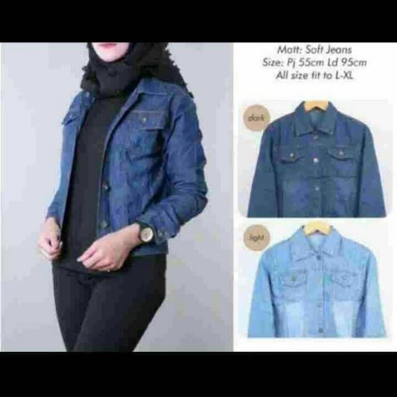 FARDAN JAKET JEANS// JAKET JEANS FUUL KANCING bahan sof jeans