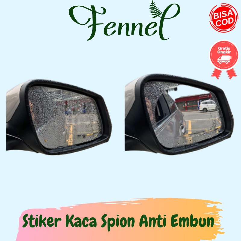 Sticker Oval Kaca Spion Rainproof Anti Embun 2 PCS