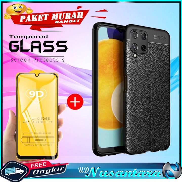 [PAKET MURAH] Case Samsung A22 4G / Samsung A22 5G Casing Hp Softcase Autofocus Leather + Tempered G