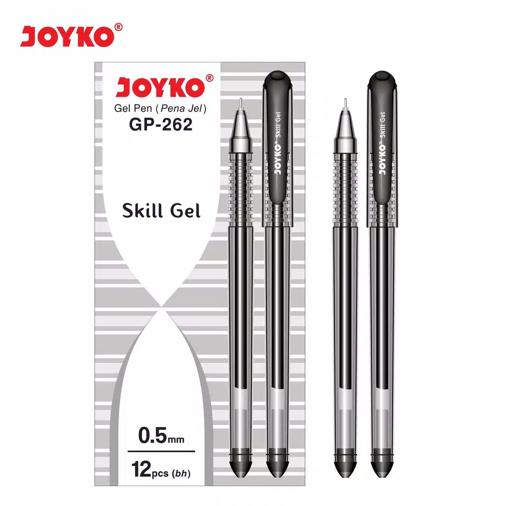 

( Qwerty Store ) Gel Pen Joyko GP-262 Black Skill Gel 0.5 mm