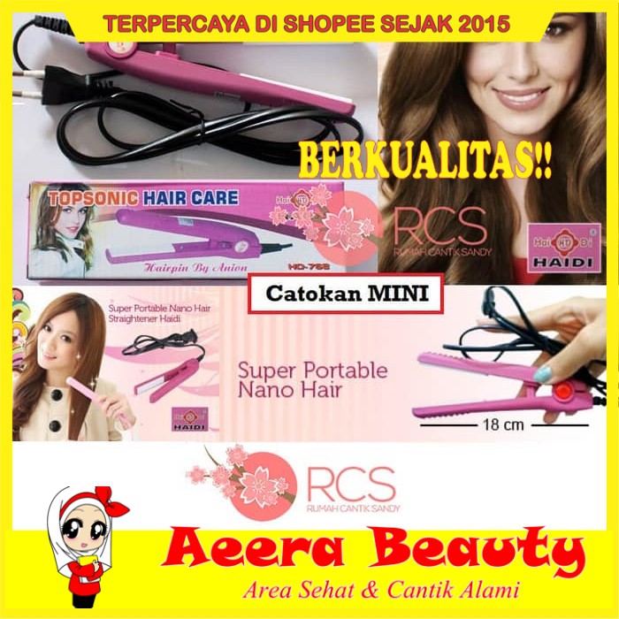 GRATIS ONGKIR CATOKAN RAMBUT MINI ~ HAIDI ~ MELURUSKAN RAMBUT ALAMI, sisir RC0174