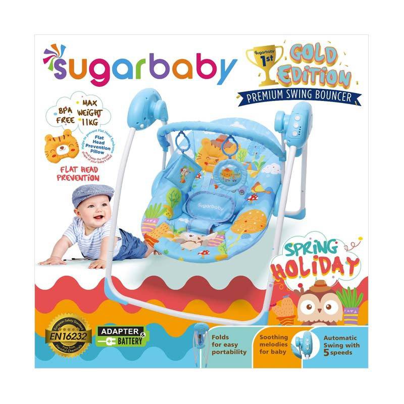 Ayunan Bayi Otomatis Sugar Baby Gold Edition Premium Swing Summer Bouncer