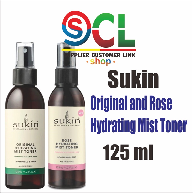 Sukin Hydrating Mist Toner 125 ml or Sukin Rose Hydrating Mist Toner
