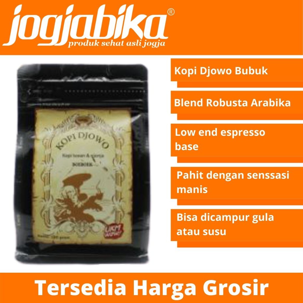 

Kopi Arabika Robusta Jawa Blend Hitam Bubuk Asli Jogja Kopi Djowo 100 g