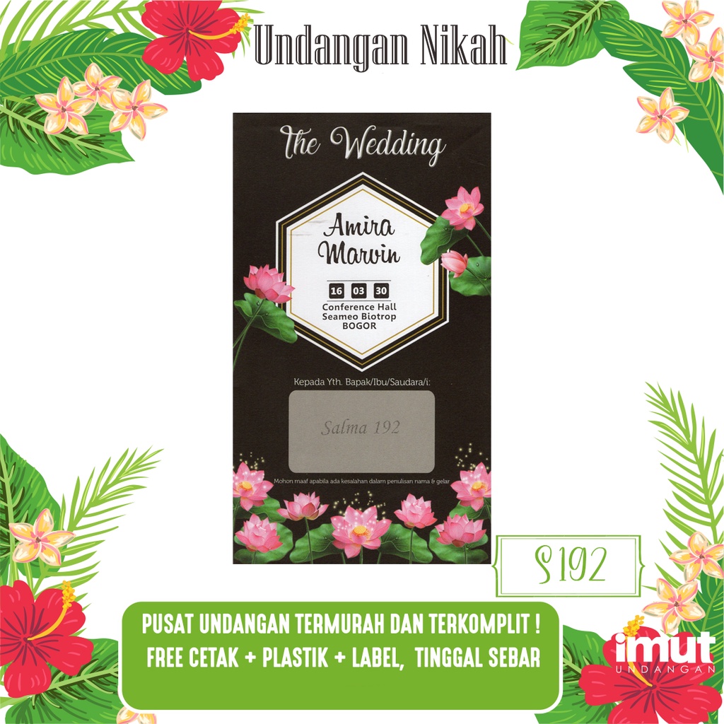 Blangko Undangan Pernikahan Murah Salma 192