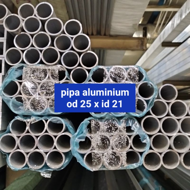 Pipa Aluminium od 25 x id 21 / pipa alumunium harga per 10cm