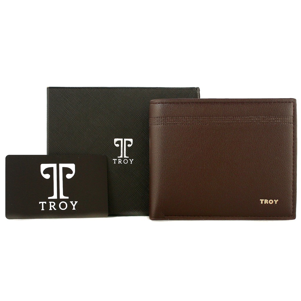 TOKOKOE - Troy Xoho - Dompet Pria bahan Kulit Vegan Original model Lipat dengan Kotak Eksklusif