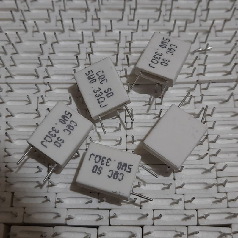 RESISTOR KAPUR 5W 0.33 OHM NOBEL