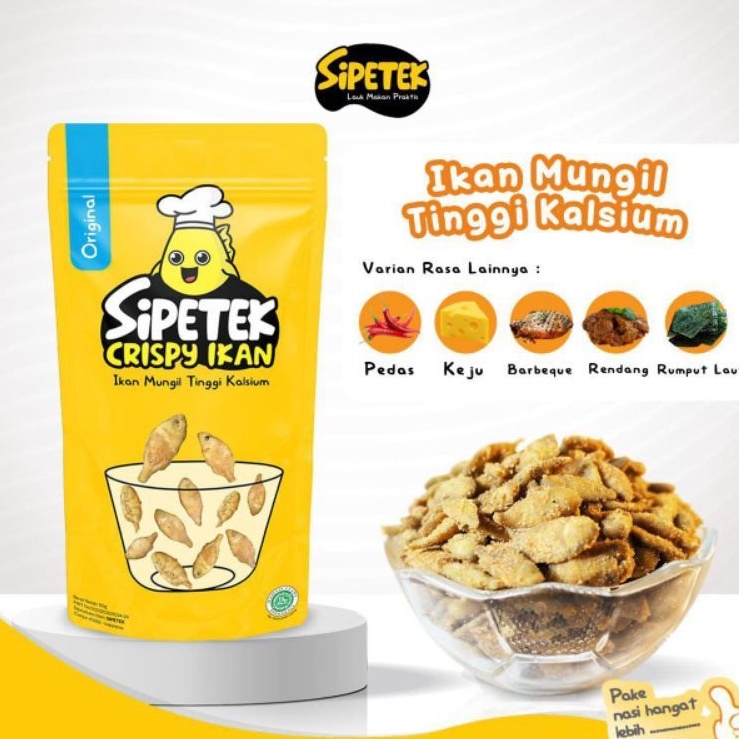 

Sipetek Crispy Ikan 50g Ori/Pedas/Rendang/BBQ/Rumput Laut