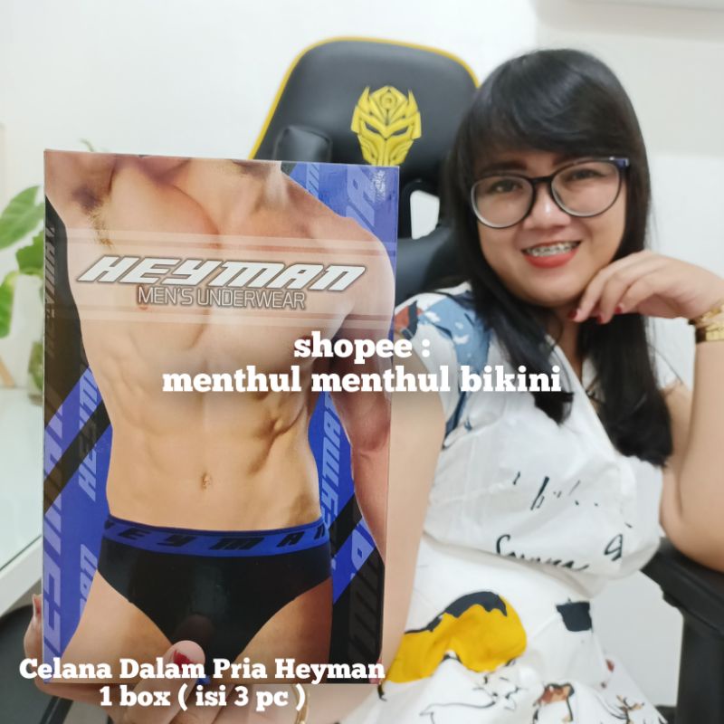 Celana Dalam Pria Merk Heyman Original Harga 1 Box ( isi 3 ) Sempak