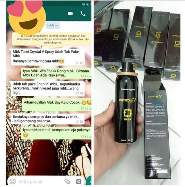 Kristal Crystal V Spray Feminine Hygine Sabun Pembersih Daerah