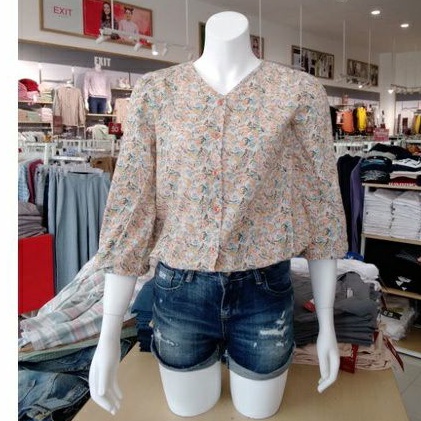 BLOUSE EXIT FLOWER SOFT MOKKA NEW ARRIVAL