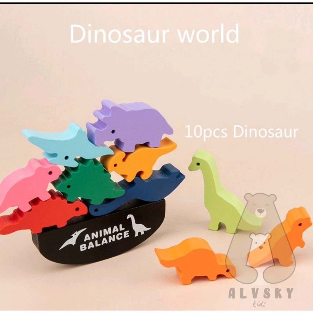 WOODEN ANIMAL BALANCE / MAINAN KESEIMBANGAN / MAINAN EDUKASI ANAK / WOODEN TOYS