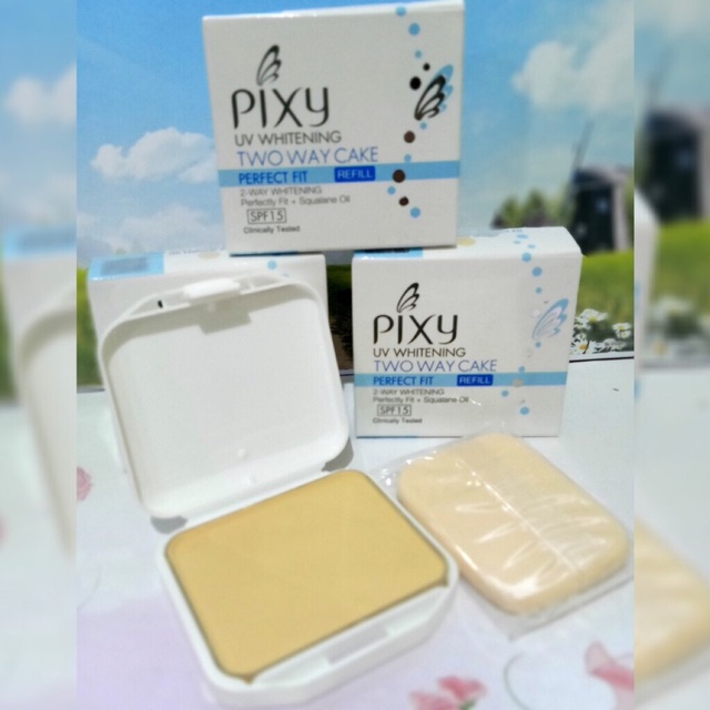`ღ´ PHINKL `ღ´ Pixy bedak padat  isi ulang dus putih refill two way cake TWC