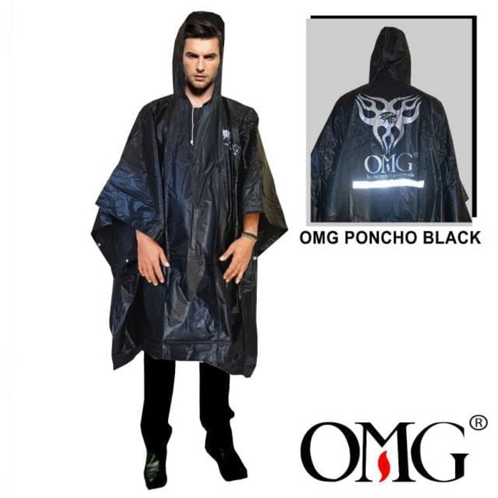 Jas Hujan Poncho Batman Raincoat OMG 100% PVC Waterproof Scotlight OMG Jas Hujan Poncho Ponco Kelelawar OMG Tahan Air Waterproof Dewasa High Quality
