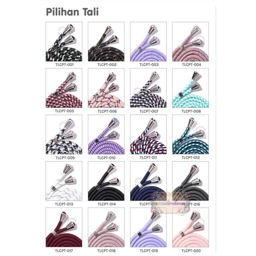 Tali baut sling case slingcase Tali Lanyard Hp Strap Gantungan leher plus Mur + Baut sekrup stainless candy koper choice dove universal SB3061