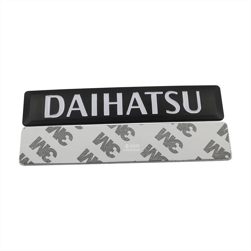 1 x ABS Chrome/ Black DAIHATSU Letter Logo Car Auto Decorative Emblem Badge Sticker Decal Replacement for DAIHATSU