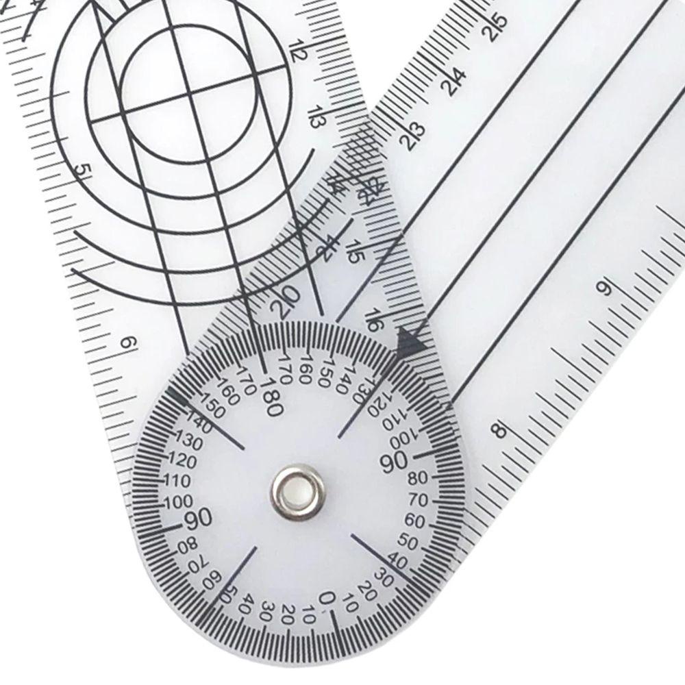 Solighter 3PCS Goniometer 360derajat 0-140mm Sudut Pencari Sudut Tulang Belakang Medis