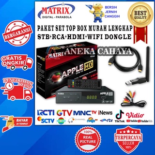 (BIRAWA) Set Top Box Tv Digital Matrix DVB T2 Apple Merah /SUPER HD / NOISE/LUBY/set top box dvb t2 / set top box tv digital / stb dvb t2 / set up box tv digital / stb matrix / set top box matrix / TV Box