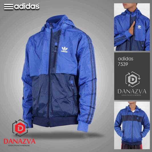 Danazva Jaket Adidas 7539 Biru Import Grade Original