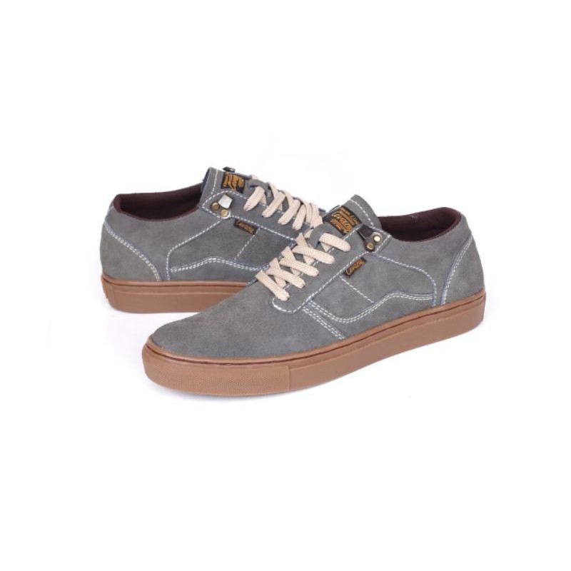 Sepatu Lokal Shoes Local Pride Cevany Gordon Low Cut Grey Gum Suede