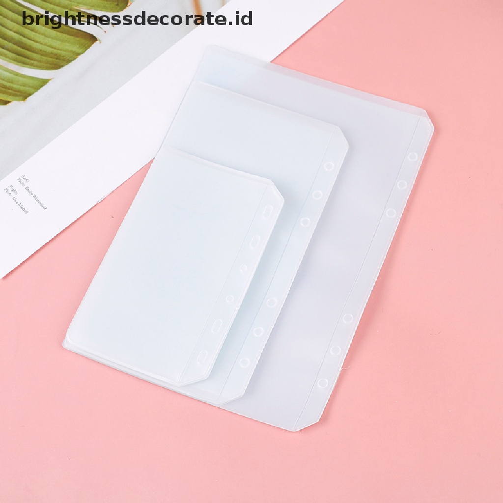 5 Pcs Kantong Binder Folder A5 A6 A7 Warna Transparan Untuk Notebook Binder