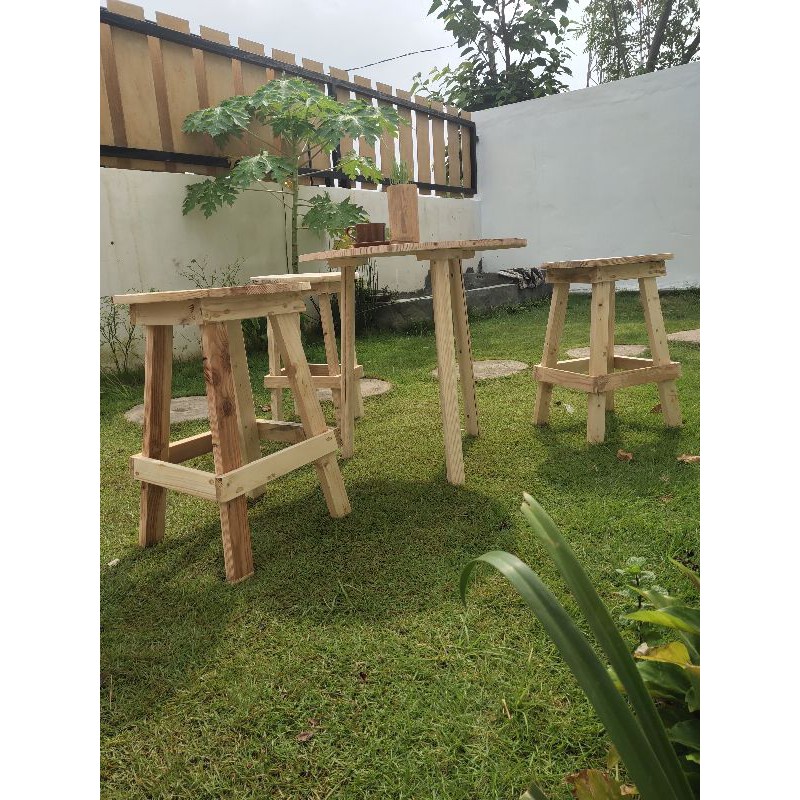 Meja kursi Bundar set/ meja kursi cafe /Coffee table set