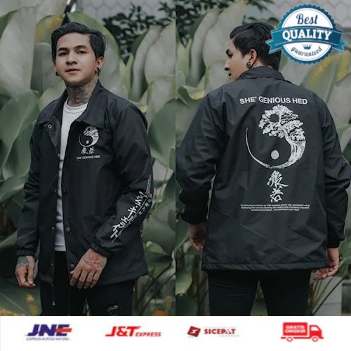 jaket coach pria wanita motif yingyang keren