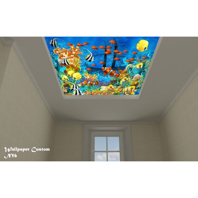 WALLPAPER 3D PLAFON TEMA DUNIA BAWAH LAUT