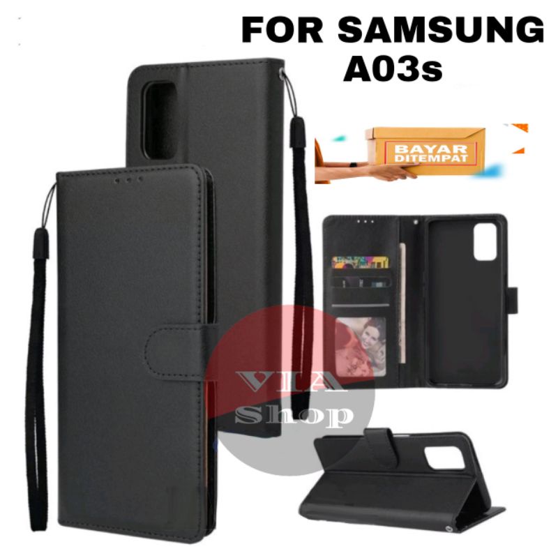 SARUNG DOMPET HP SAMSUNG A03s /FLIP CASE WALLET LEATHER FOR SAMSUNG A03s