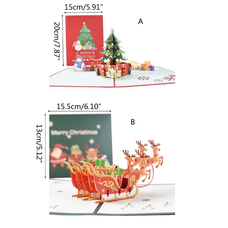 Kartu Ucapan Pop Up Untuk Dekorasi Pesta Natal