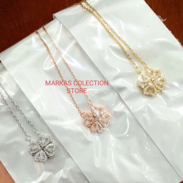 Kalung 2 in 1 Titanium Asli Mata Tanam Anti Karatan