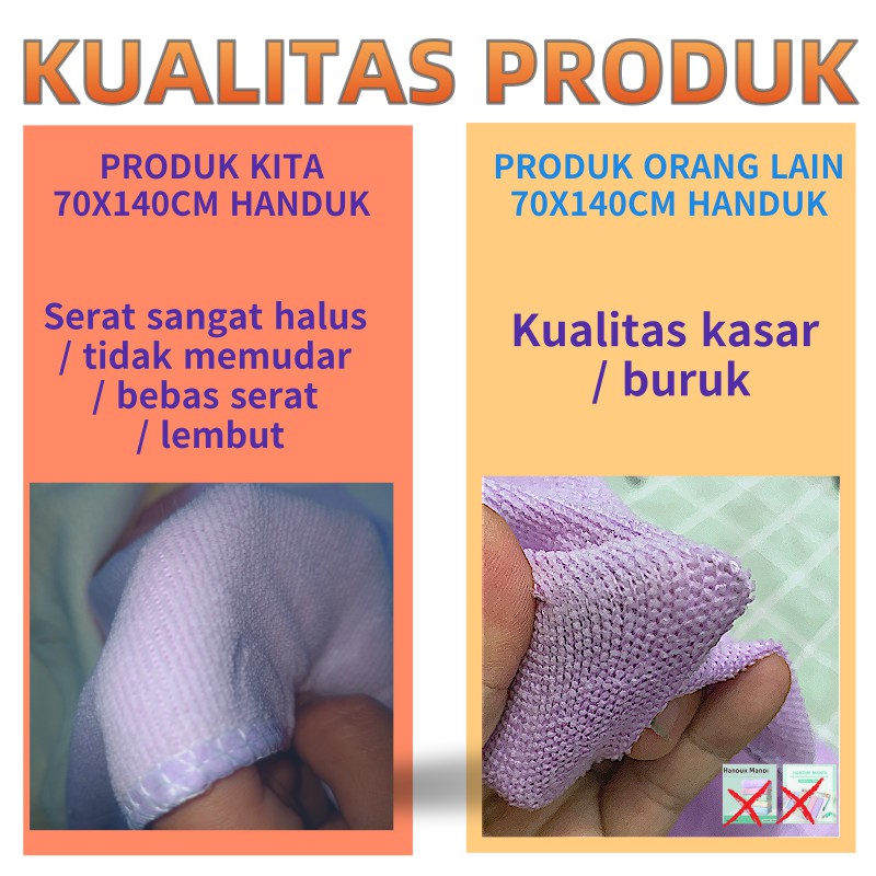 Handuk mandi dewasa murah 70cmx140cm / handuk pola beruang / handuk sehat