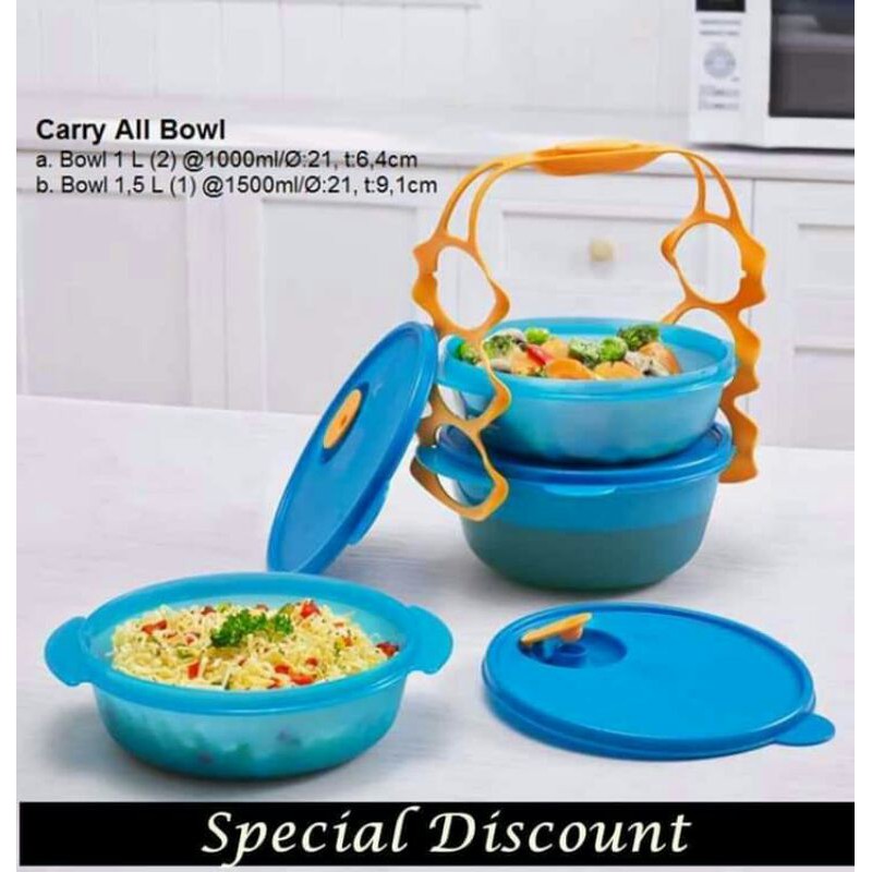 Carry All bowl Tosca (rantang susun 3 microwaveable)