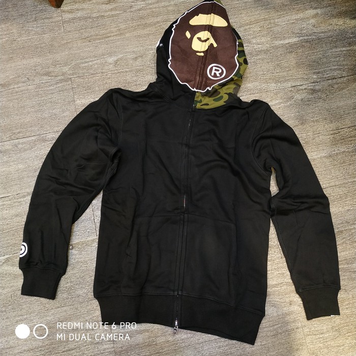 DI JUAL JAKET HOODIE PRIA MONCHLER BAPE MIRROR QUALITY