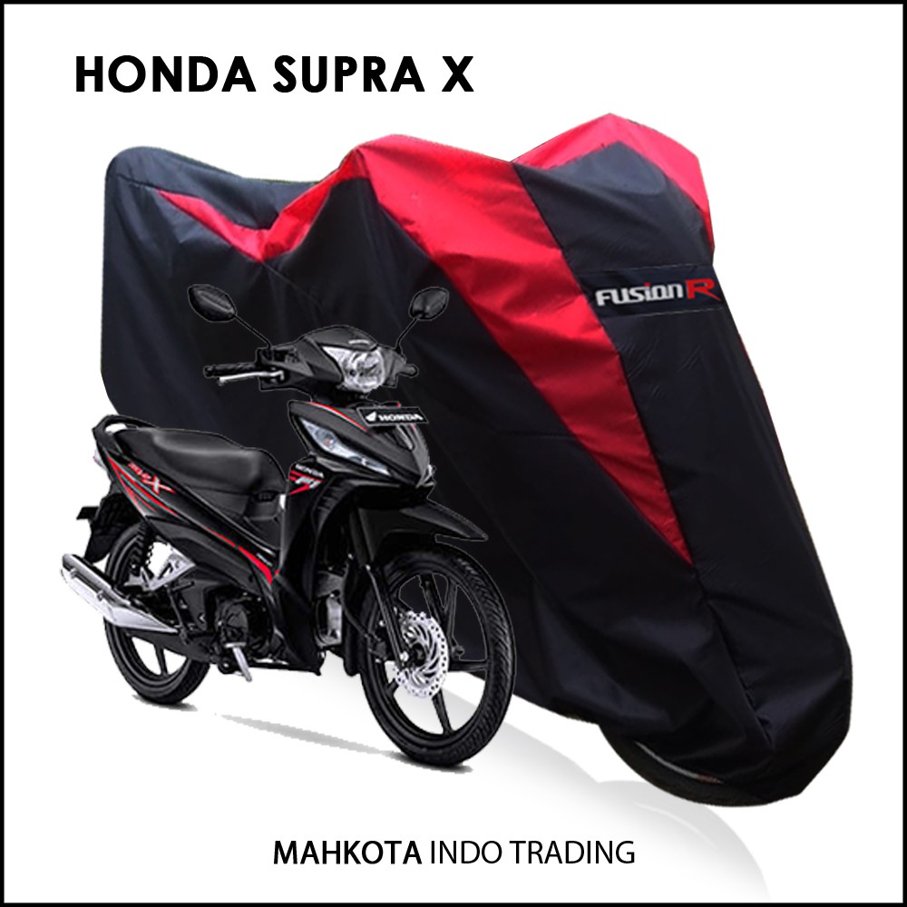 Cover Motor Warna Supra X / Sarung Motor Warna Supra X Merk Fusion R Waterproof Anti Air