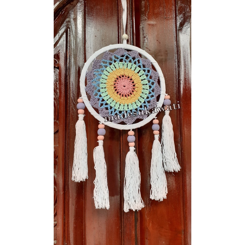 Dream catcher sulam bintang bola benang hiasan dekorasi gantung