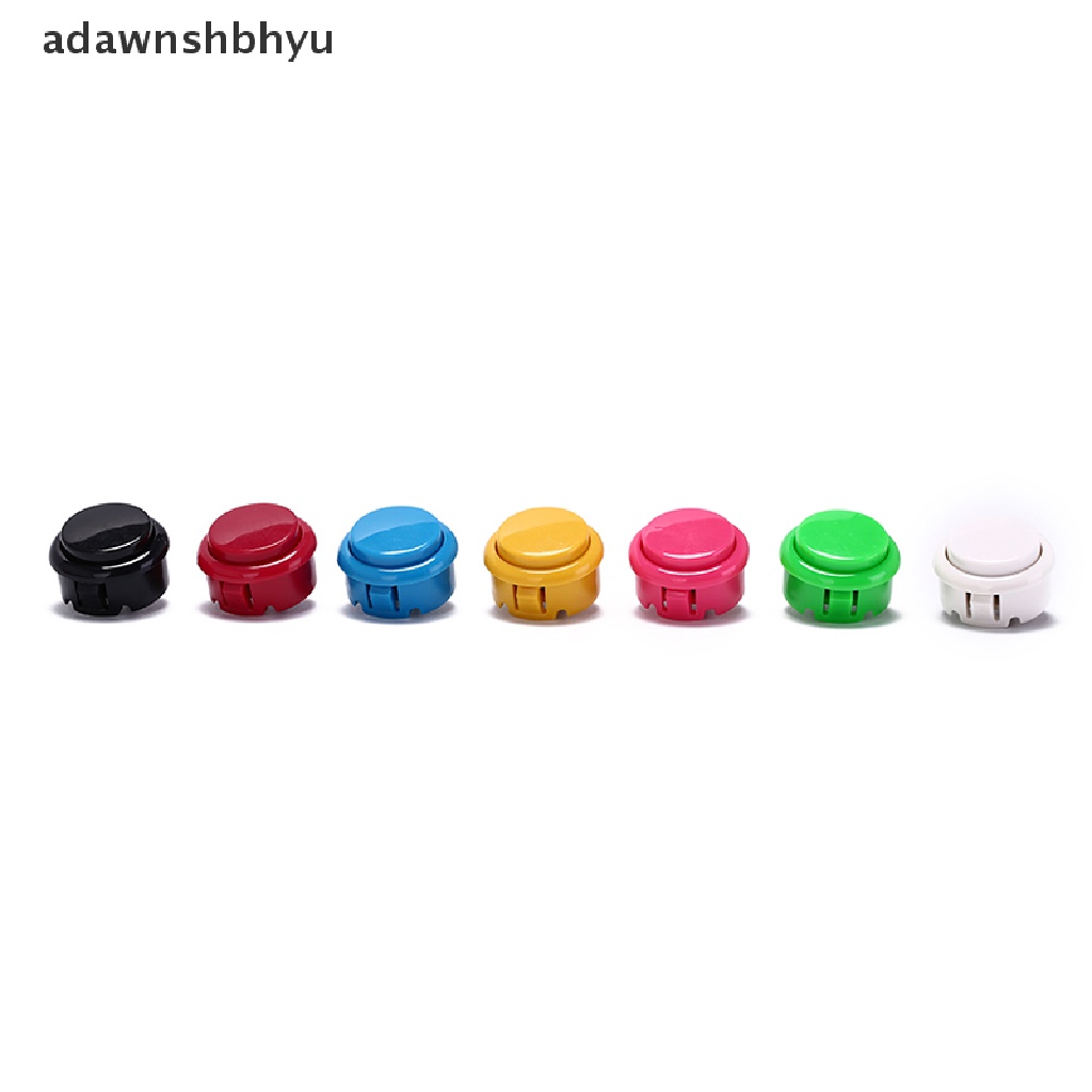 Adawnshbhyu 10pcs Tombol Tekan 30mm Ganti Untuk Game Tombol arcade Bagian 7warna