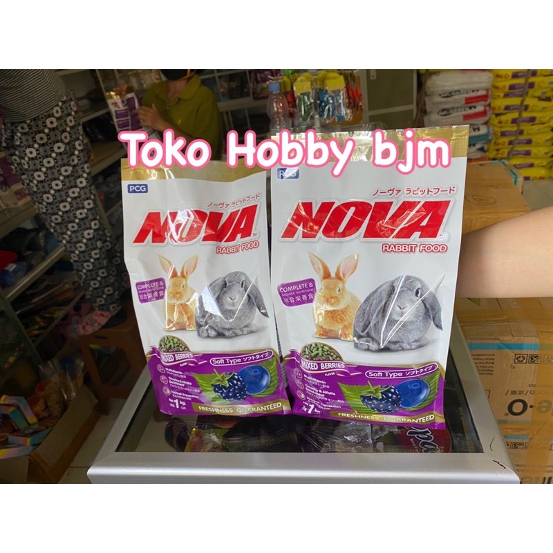 nova kelinci 1kg - makanan kelinci nova alfafa 1 kg mixed berries mix berry rabbit food pakan pellet