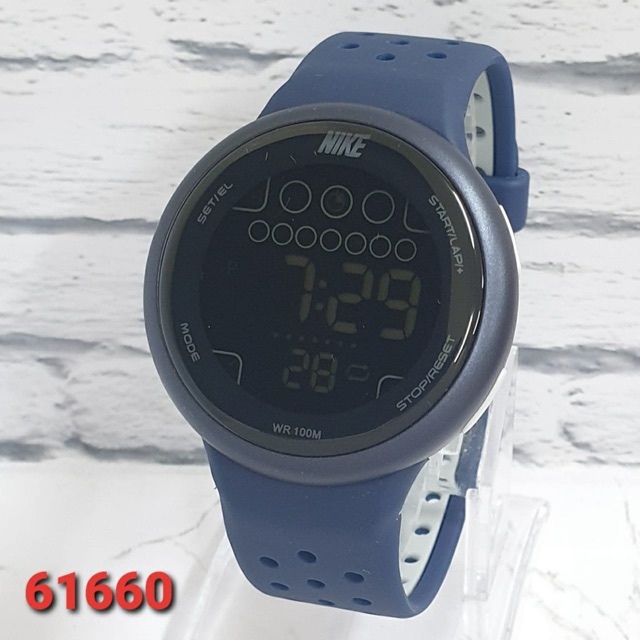 Jam tangan Unisex Rubber NIKE digital  2 model