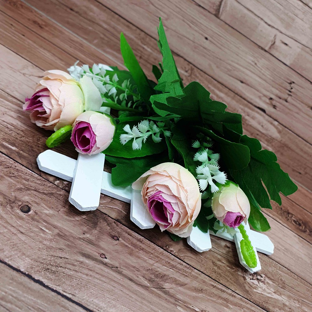 Hiasan Bunga Gantung 17cm x 17cm/ Bunga Plastik/  Bunga Artificial/ Bunga Palsu-3