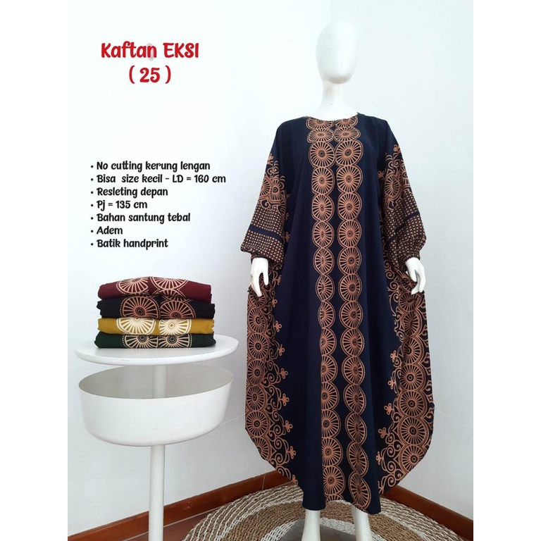 Kaftan Batik Wanita Modern/ Kaftan Eksi (25)