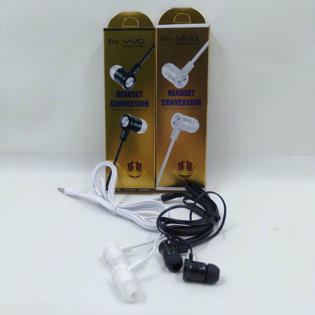 Headset Vivo Extra Bass Audio Jack 3.5mm