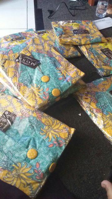 Atasan Blouse Tricot Jumbo Batik Mosa Wanita Lengan Panjang Batik Pekalongan Xxxl & Xxxxl