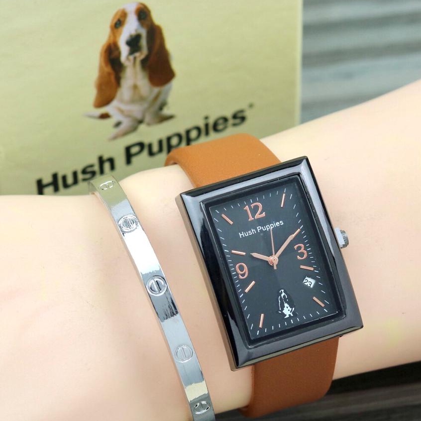 Jam Tangan Wanita Hush Puppies Free Box + gelang TY1045