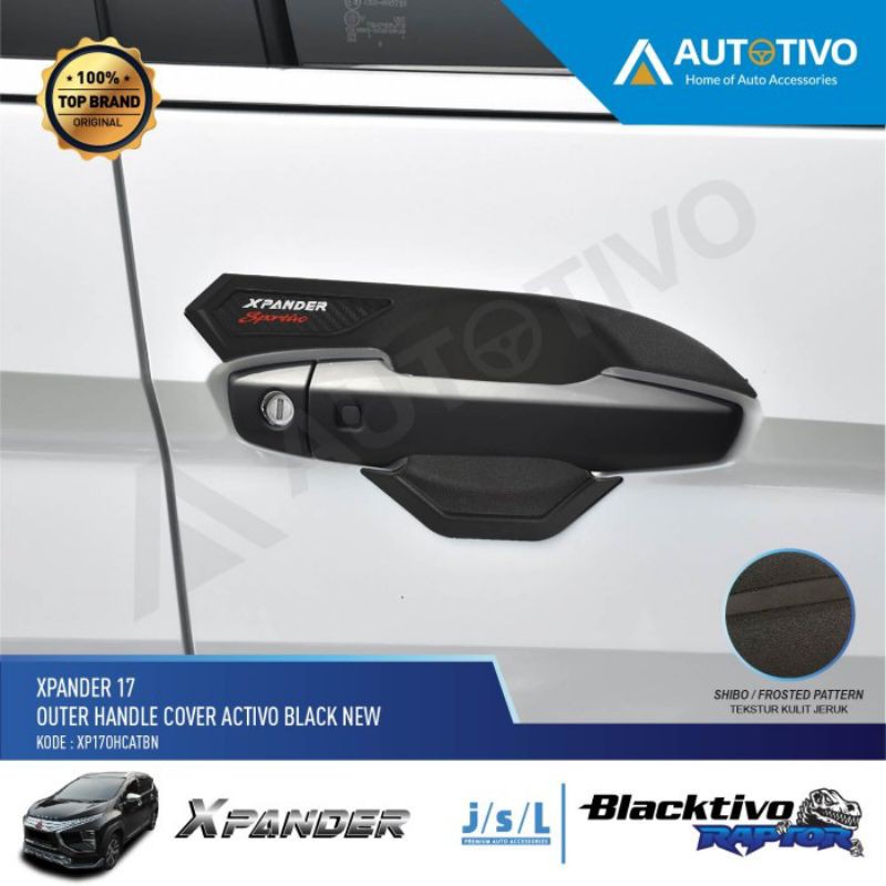 Mangkok Pintu Xpander Outer Handle Cover Activo Black New JSL