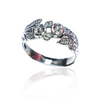 Cincin Perak Bali Silver Ring  925 motif Daun  Bun Shopee 