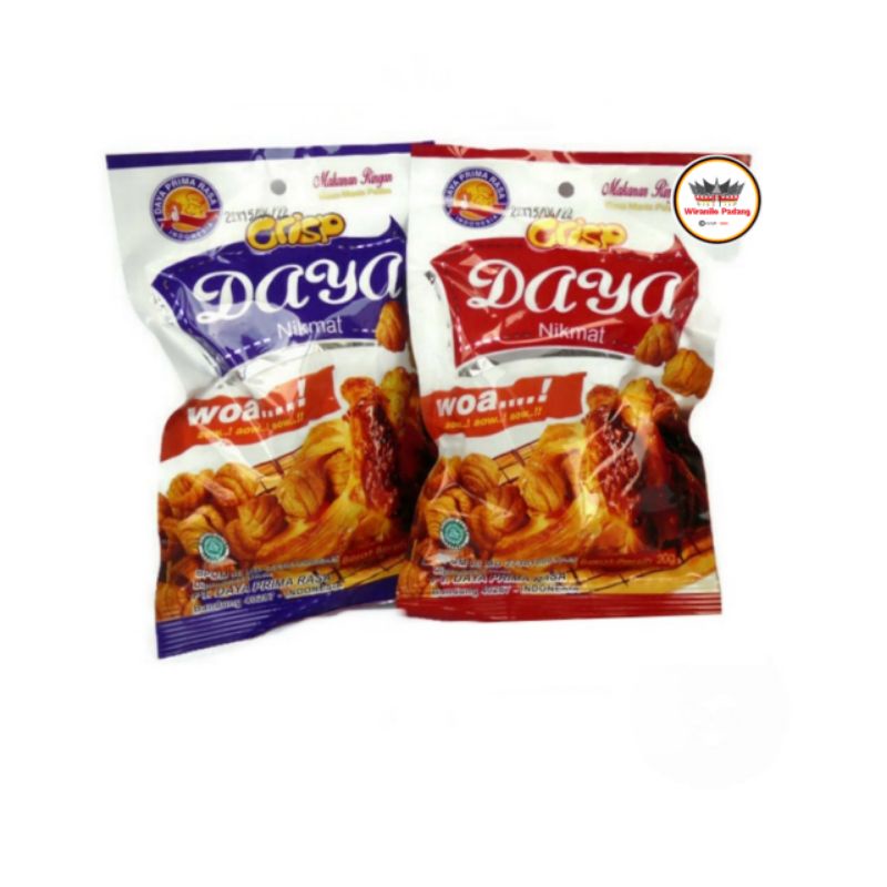 

Crisp Daya Nikmat Snack 20 gr 1 Pack isi 10 Pcs