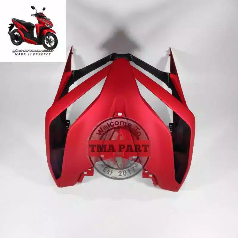 Full Set Tameng Body depan Sayap Samping vario 150 new 2019 2020 warna merah Doff Matte red